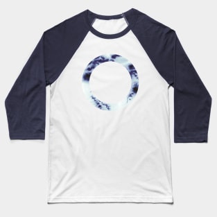 Tie-dye Blue circle Baseball T-Shirt